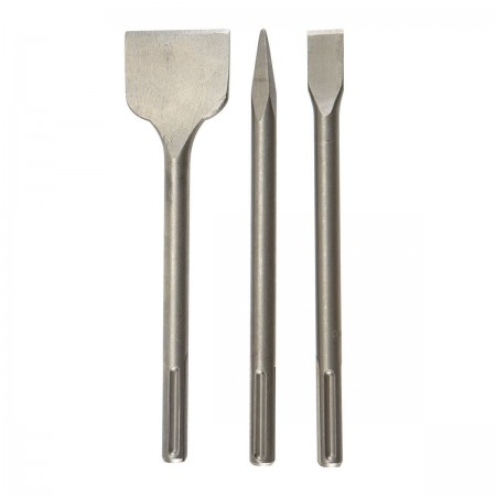 12 in. SDS Max Type Masonry Chisel Bit Set, 3 Pc.