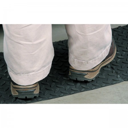 12 in. x 12 in. Self-Adhesive Rubber Safety Mat with Tread Surface