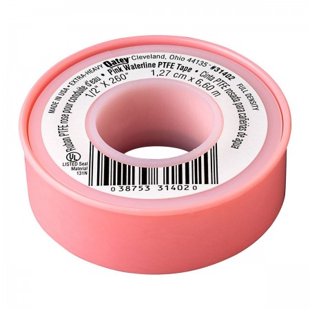 1/2 in. x 21-2/3 ft. Pink Extra Heavy Water Line PTFE Thread Seal Tape