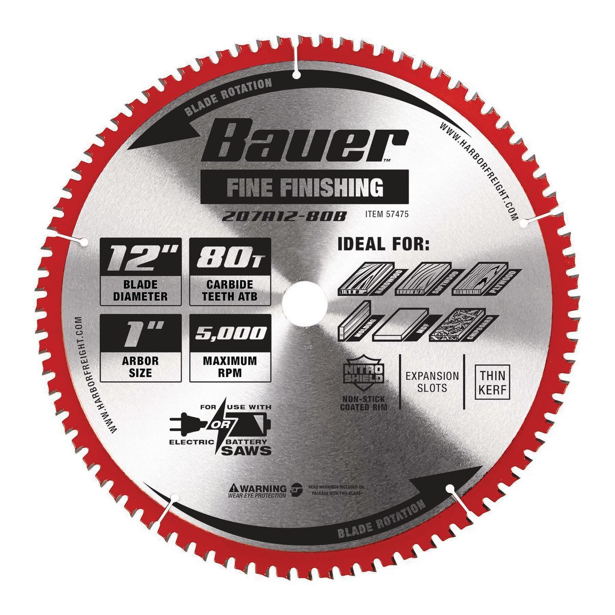 12 in., 80T Fine Finishing Circular Saw Blade