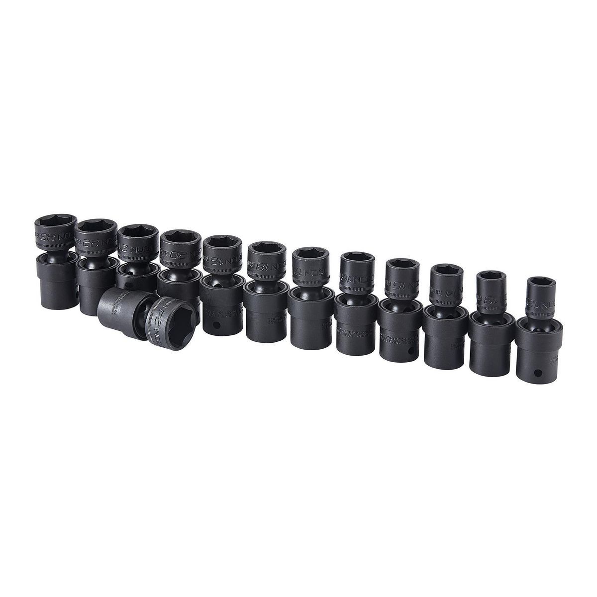 1/2 in. Drive Metric Impact Swivel Socket Set, 13-Piece