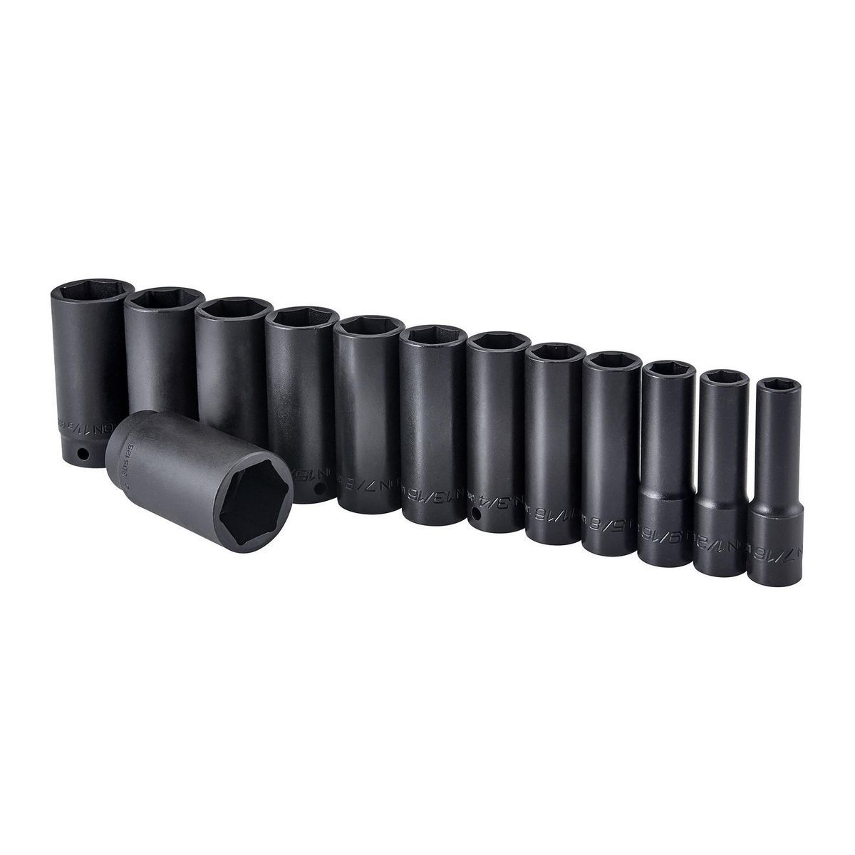 1/2 in. Drive SAE Professional Deep Impact Socket Set, 13-Piece