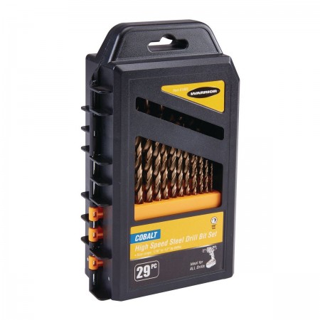 135° Split Point Cobalt Drill Bit Set, 29 Pc.