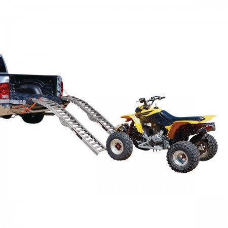 1400 lb. Capacity 12 in. x 84 in. Folding Arched Aluminum/Steel Loading Ramps, Set of Two