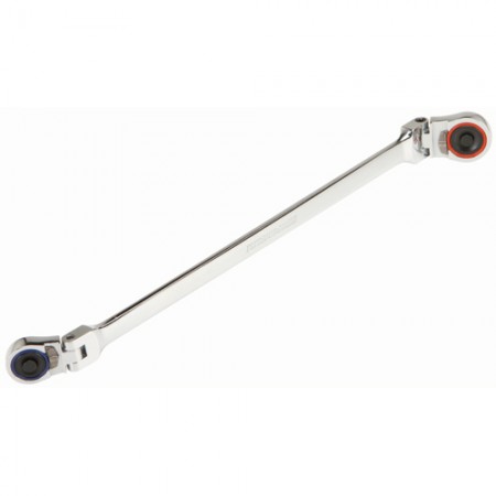 1/4 in, 3/8 in. Drive Long Reach Dual Flex Head Ratchet