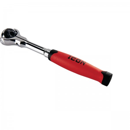 1/4 in. Drive Professional Swivel Head Ratchet with Comfort Grip