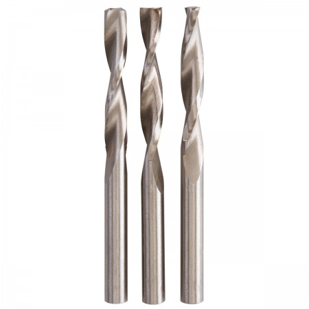 1/4 in. High Speed Steel Spiral Cut Bits, 3 Pc.