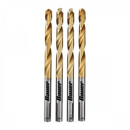 1/4 in. Titanium Drill Bit Set, 4 Pc.