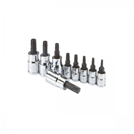 1/4 in.  and 3/8 in. Drive Star Bit Socket Set, 9 Pc.