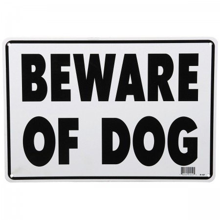 14 in.  x 10 in. Beware of Dog Sign