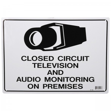 14 in.  x 10 in. Camera Monitoring Sign