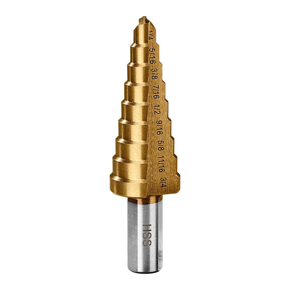 1/4 in.-3/4 in. #3 Titanium Step Drill Bit (9-Steps)