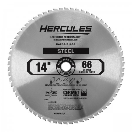 14 in.  66T Dry Cut Steel Cutting Circular Saw Blade