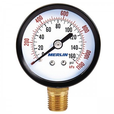 160 PSI 1/4 in. NPT Dry Filled Pressure Gauge