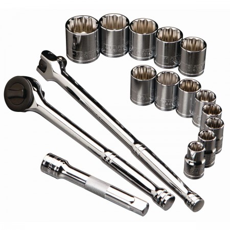 1/2 in. Drive SAE Socket Set, 16 Piece