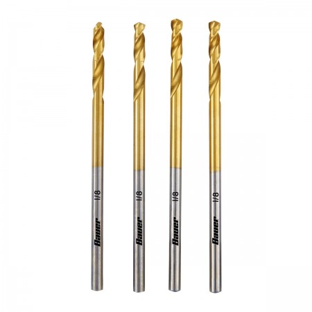 1/8 in. Titanium Drill Bit Set, 4 Pc.