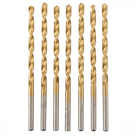 1/8 in. Titanium High Speed Steel Drill Bit Set, 7 Pc.