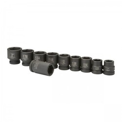 1 in. Drive SAE Impact Socket Set, 10 Pc.