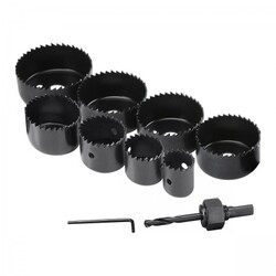 1 in. - 2-1/2 in. Carbon Steel Hole Saw Set, 10 Pc.