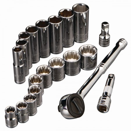 20 Pc 3/8 in. Drive Metric Socket Set