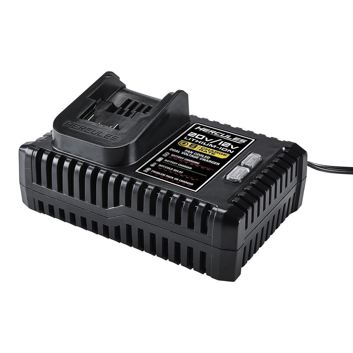20V/12V Dual Voltage Fan Cooled Lithium-Ion Battery Charger