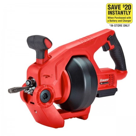 20V Hypermax™ Lithium-Ion Cordless Auto-Feed Drain Cleaner - Tool Only