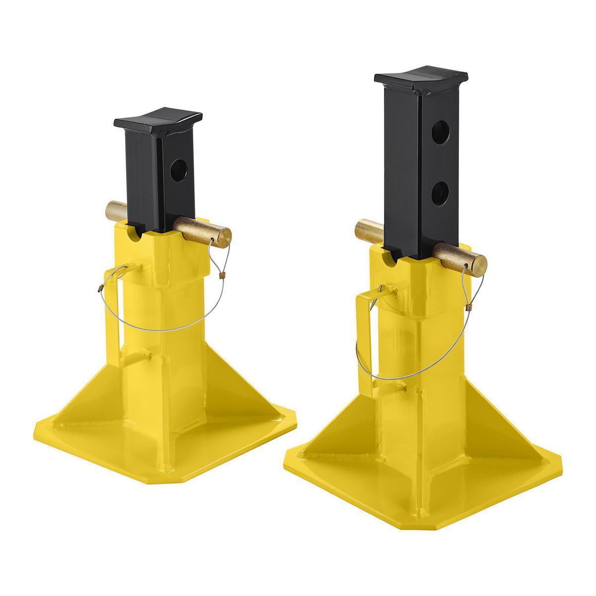 22 Ton Heavy Duty Jack Stands with Locking Pin, Yellow