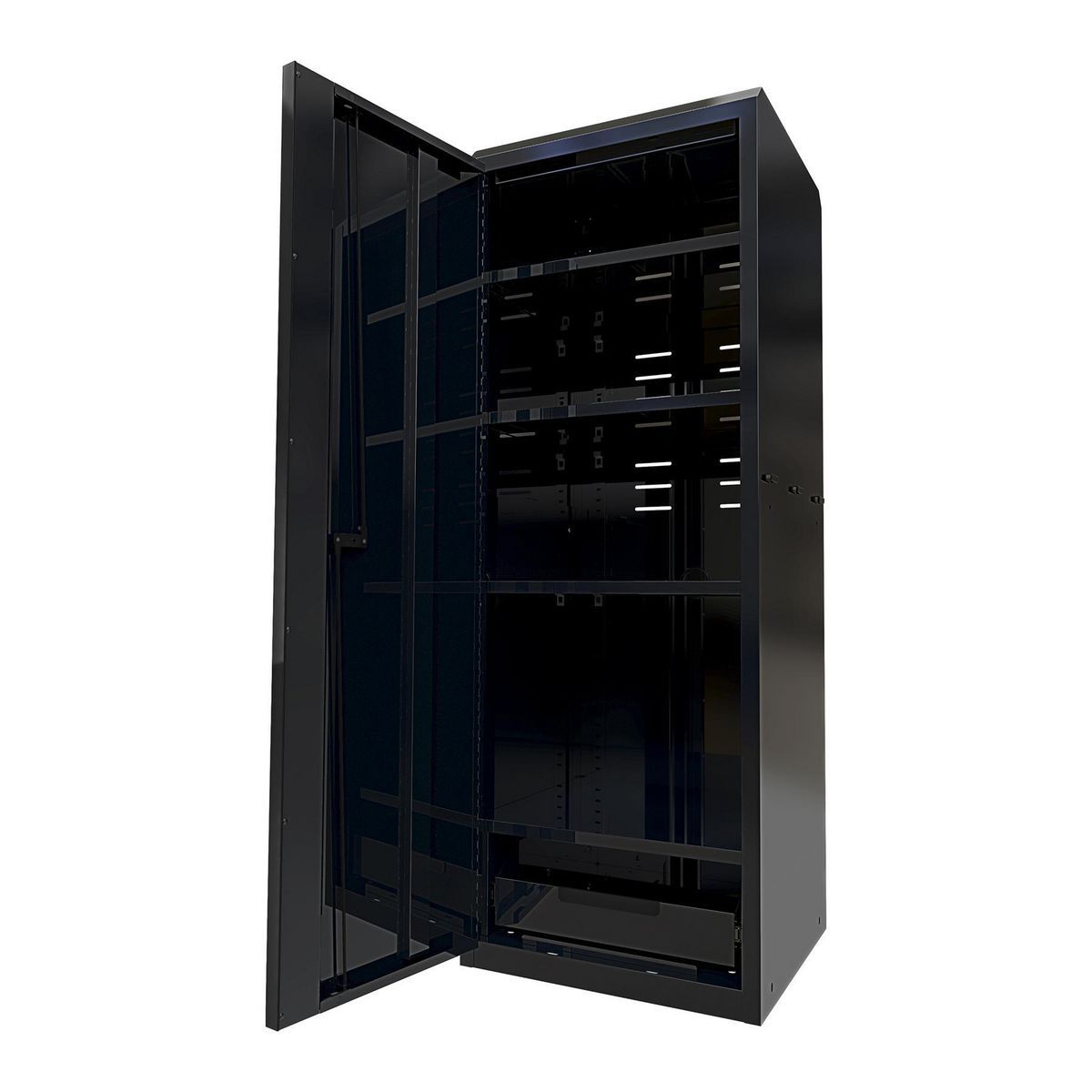 22 in. End Locker, Series 3, Black