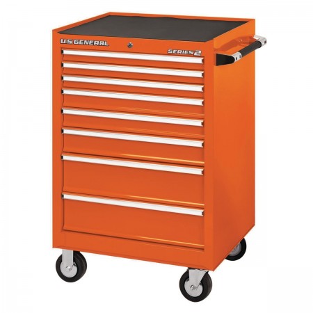 26 in. x 22 In. Single Bank Roller Cabinet, Orange