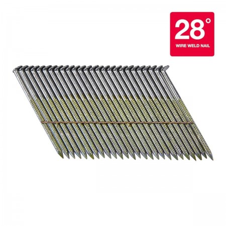 28° 2-3/8 in.  Galvanized Framing Nails, Ring Shank, 2000 Pc.