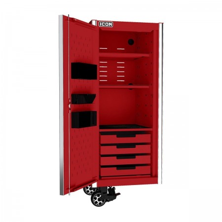 28 in. Professional End Locker, Red