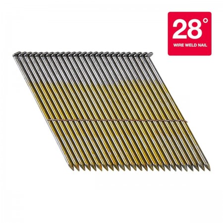 28° 3.25 in.  Bright Coated Framing Nails, 2,500 Pc.
