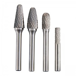 2 in.  Double Cut Genuine Solid Carbide Burrs, 4 Pc.