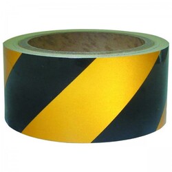 2 in. x 30 ft. Reflective Tape - Yellow & Black Stripes