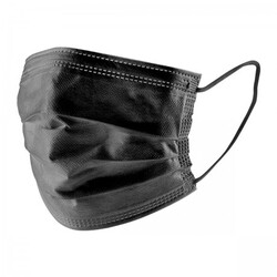 3-Ply Disposable Face Masks, 10 Pk., Black