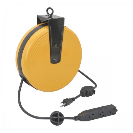 30 ft. Retractable Cord Reel with Triple Tap