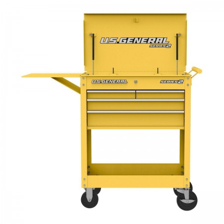 30 in. 4 Drawer Tech Cart, Yellow