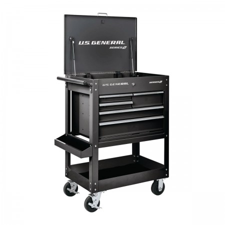 30 in. 5 Drawer Mechanic's Cart, Black