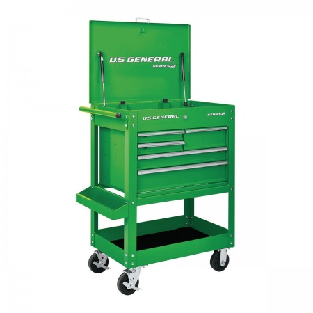 30 in. 5 Drawer Mechanic's Cart, Green