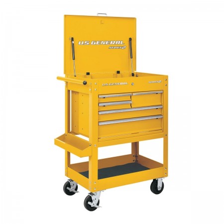 30 in. 5 Drawer Mechanic's Cart, Yellow