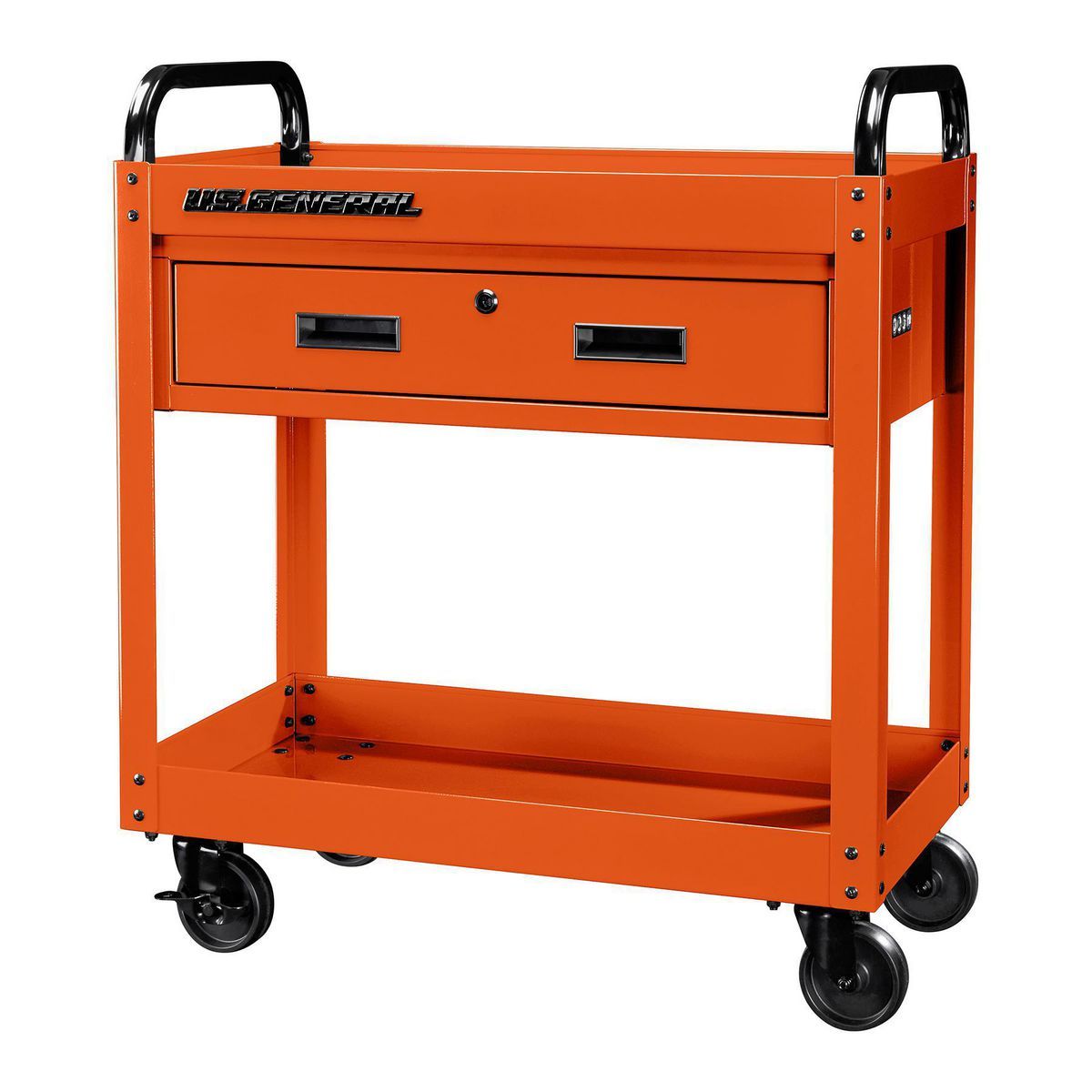 30 in., 1-Drawer Service Cart, Orange