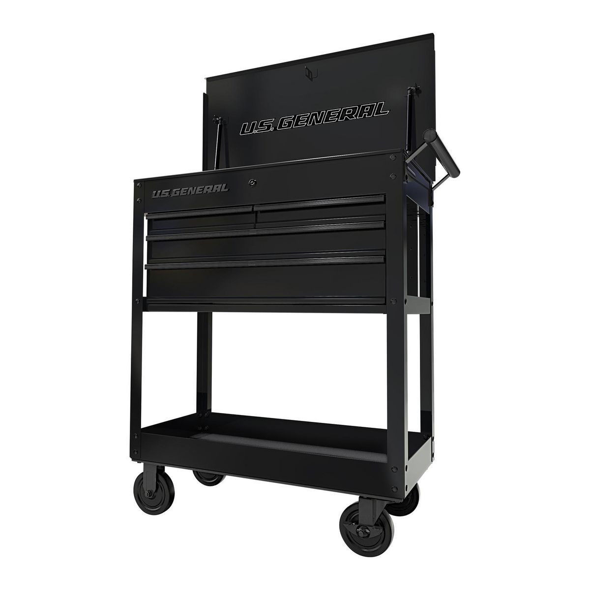 30 in. 4-Drawer Tech Cart, Black