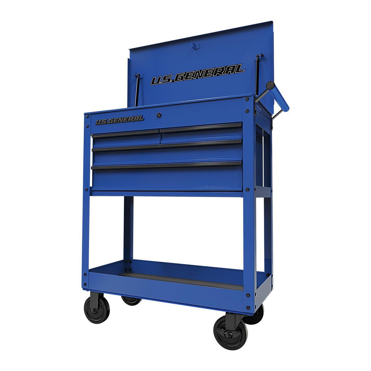 30 in. 4-Drawer Tech Cart, Blue