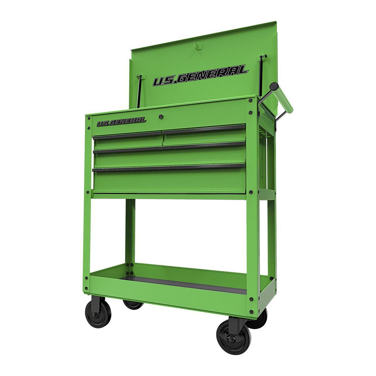 30 in. 4-Drawer Tech Cart, Green