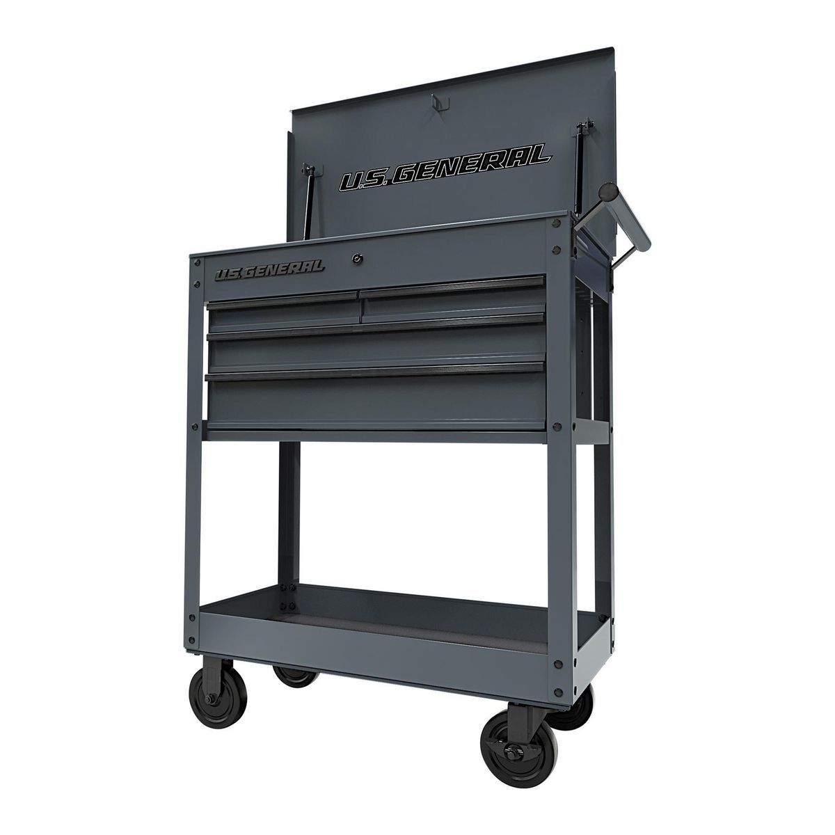 30 in. 4-Drawer Tech Cart, Slate Gray