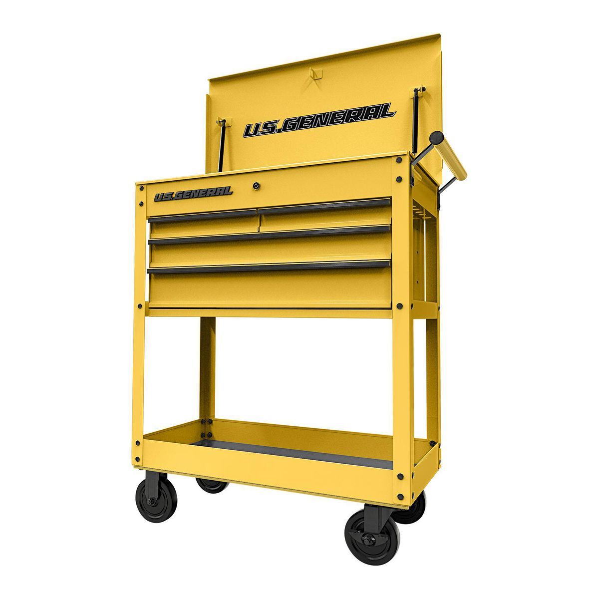 30 in. 4-Drawer Tech Cart, Yellow