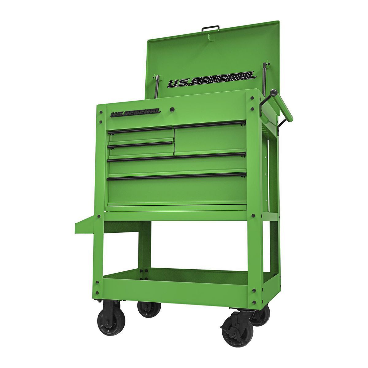 30 in., 5-Drawer Mechanics Cart, Green