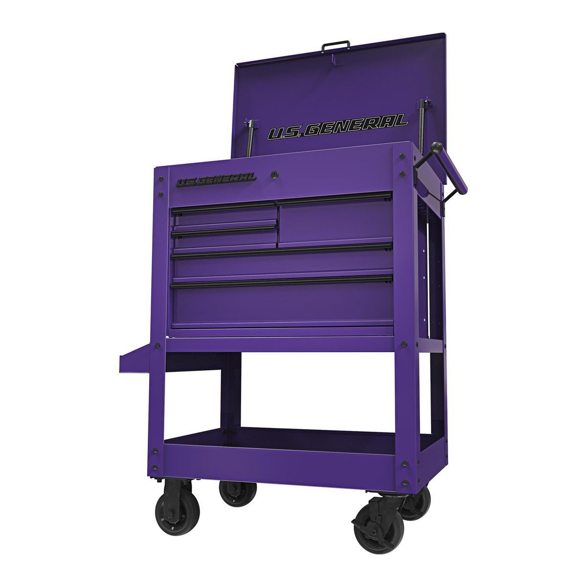 30 in., 5-Drawer Mechanics Cart, Purple
