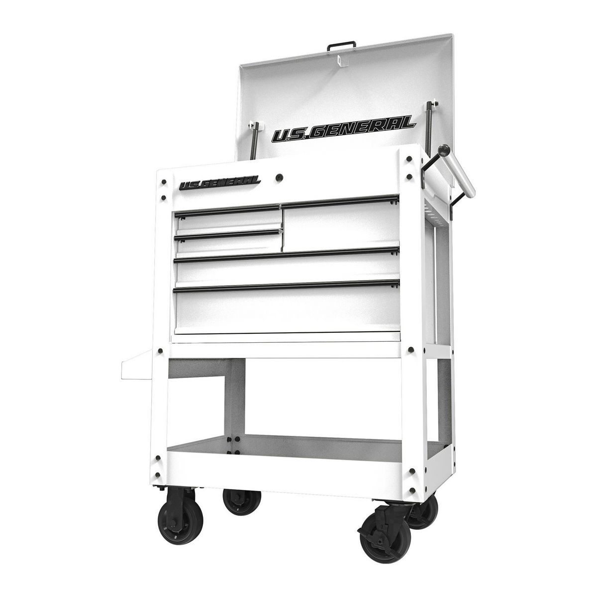 30 in., 5-Drawer Mechanics Cart, White