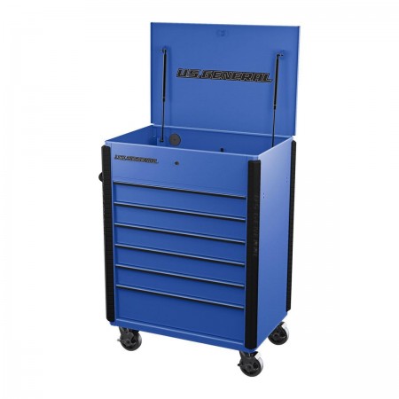 34 in. Full Bank Service Cart, Blue